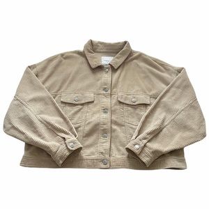 Corduroy cropped jacket